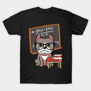 Funny gray dog is teaching T-Shirt